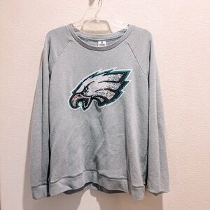 VS PINK Victoria’s Secret Philadelphia Eagles NFL football Sequin Sweatshirt LG